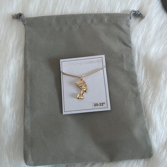 NWT STERLING FOREVER Egyptian Pharaoh Bust Pendant Necklace - Picture 6 of 9